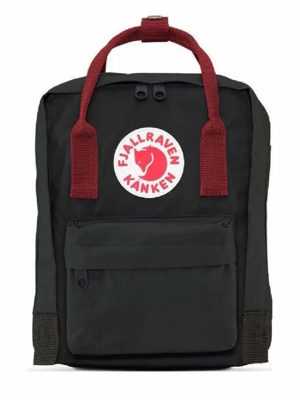 FJALL RAVEN KANKEN Navy Backpack with Red Handles